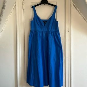 Banana republic poplin blue midi dress